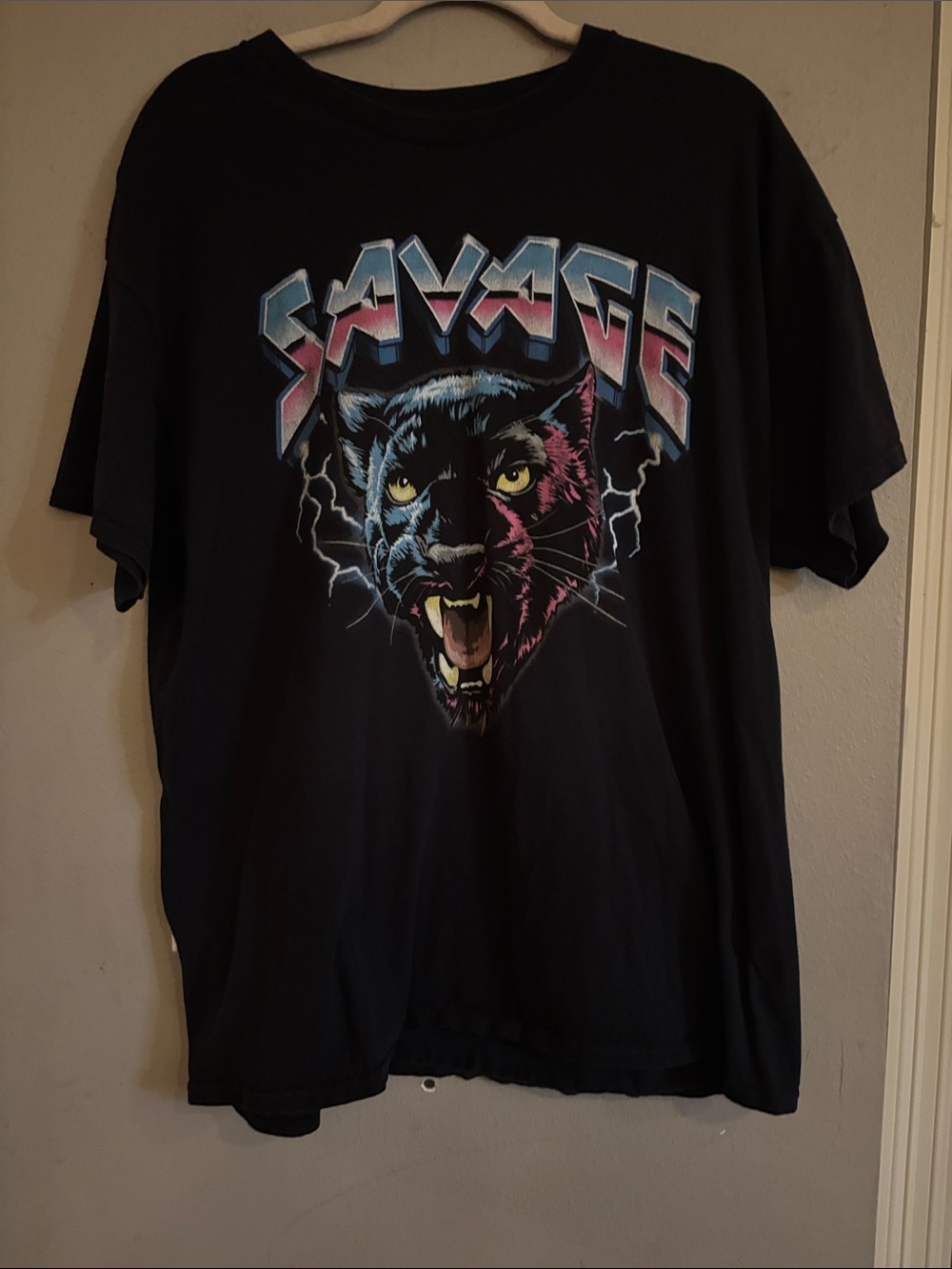 DC Black Logo Graphic Tee with Silver Print